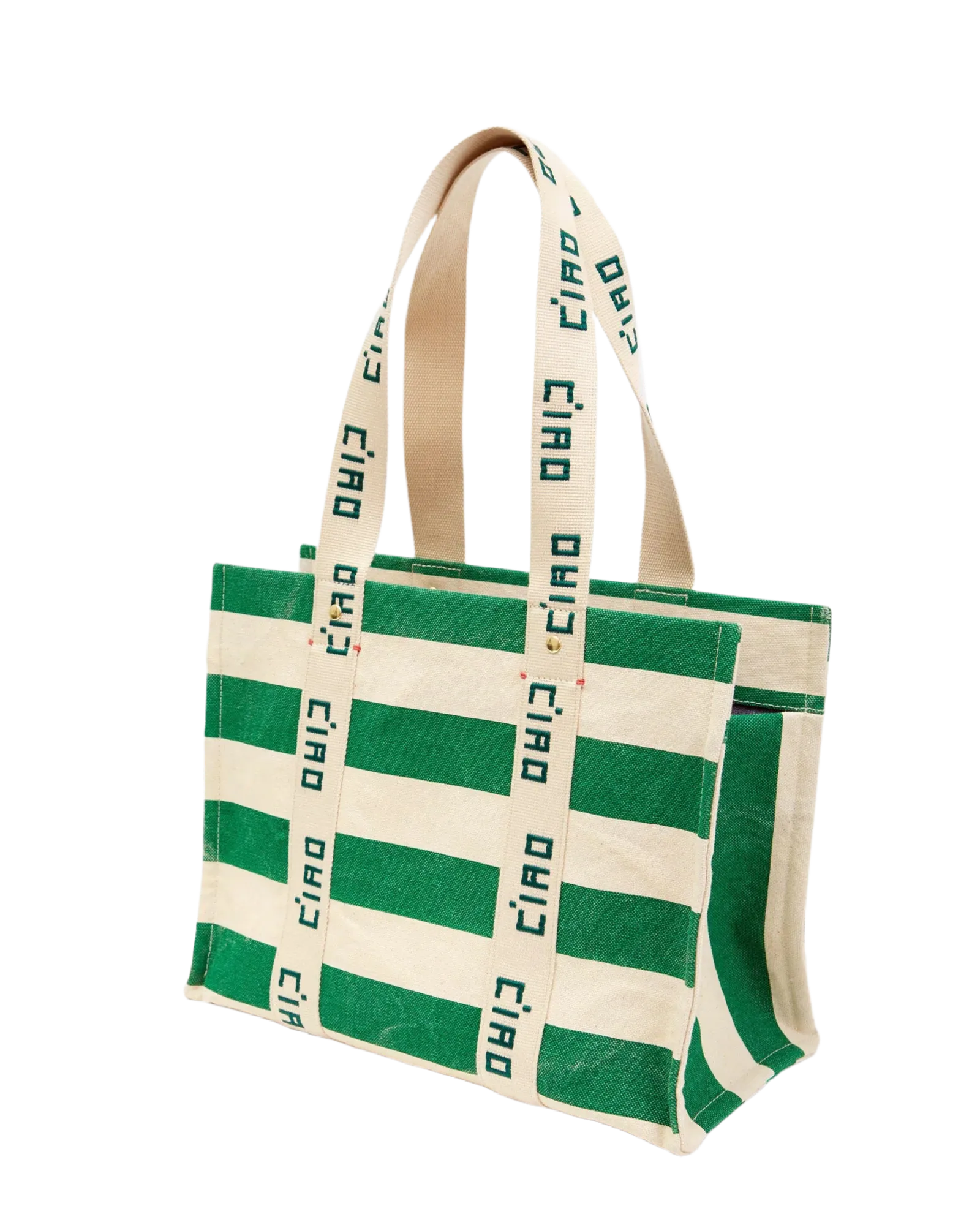 Noemie in Palm green and natural Canvas