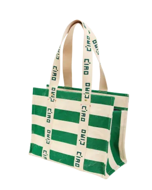 Noemie in Palm green and natural Canvas