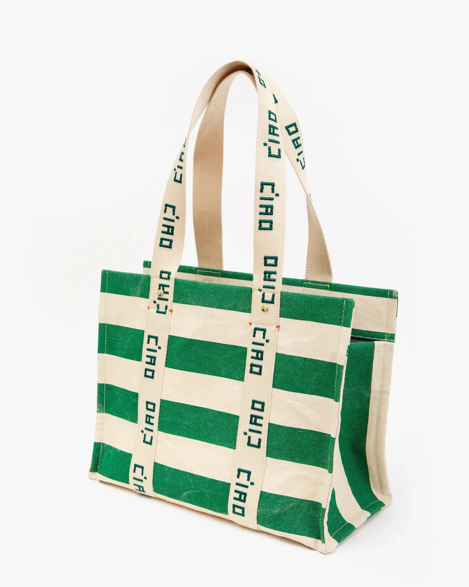 Noemie in Palm green and natural Canvas