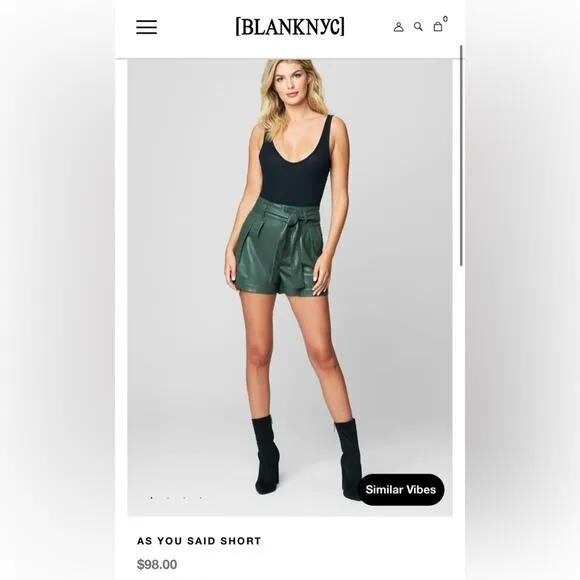 NWT! Blank NYC As You Said High Waisted Shorts - Size 24