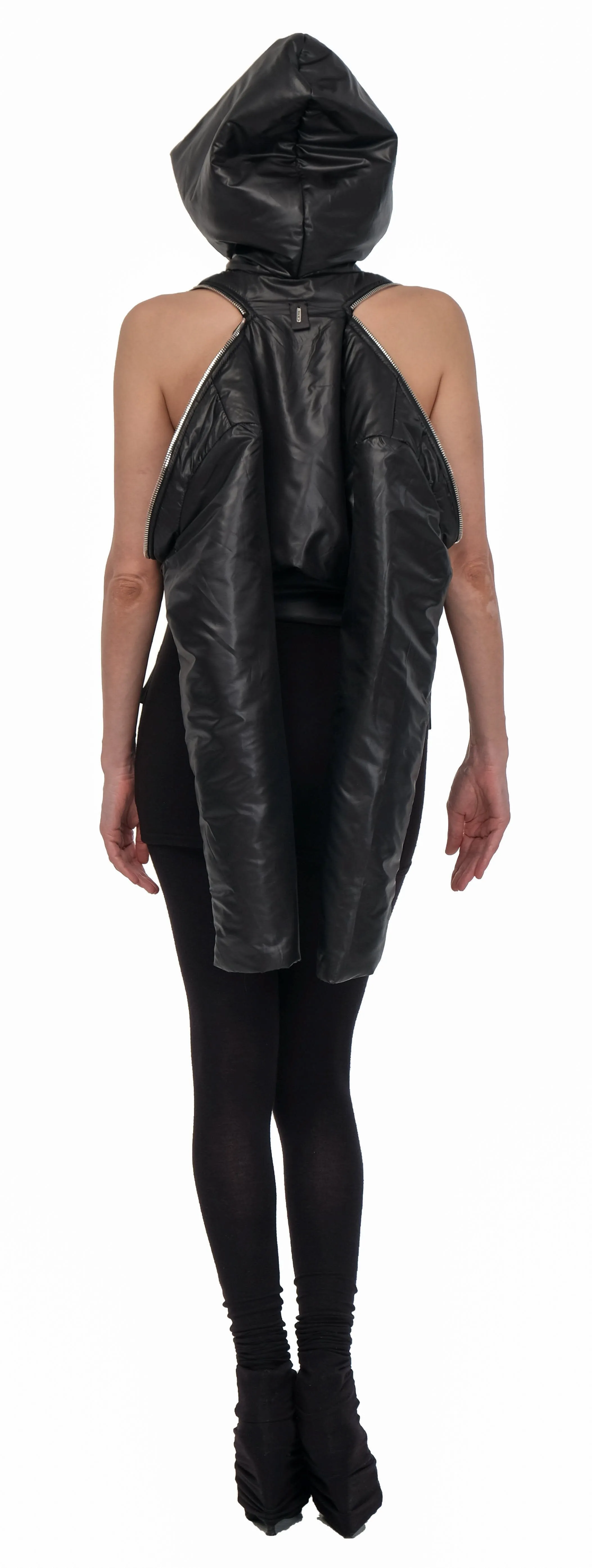 Padded Crop Jacket with Zippers
