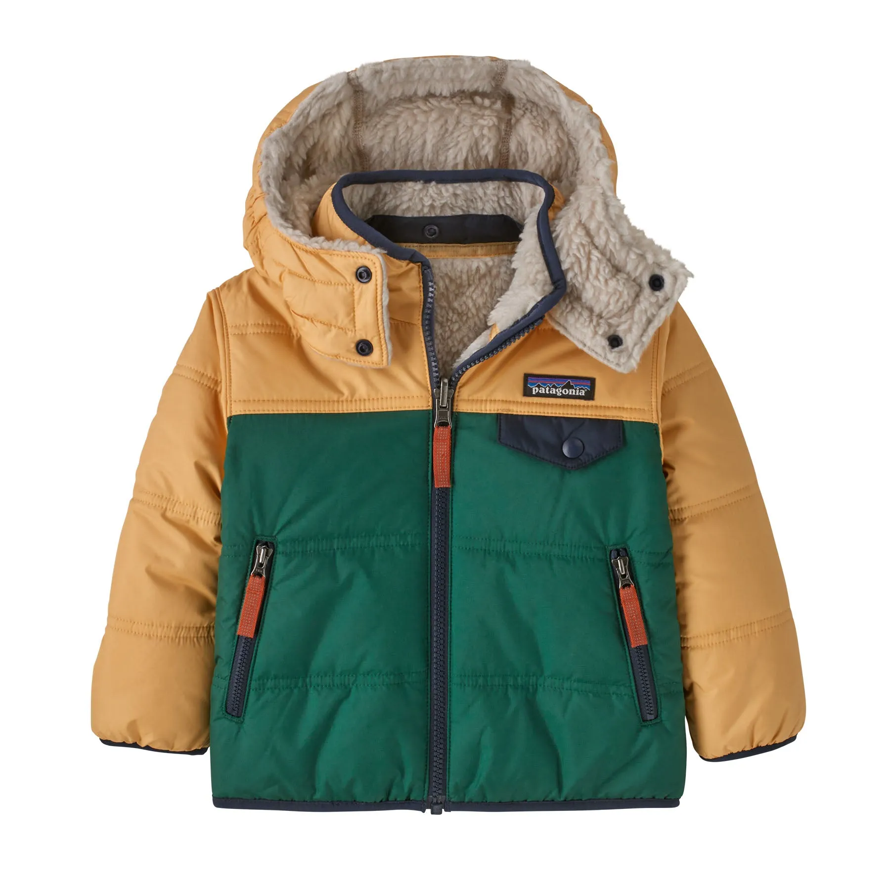 Patagonia Baby Reversible Tribbles Hoody Conifer Green