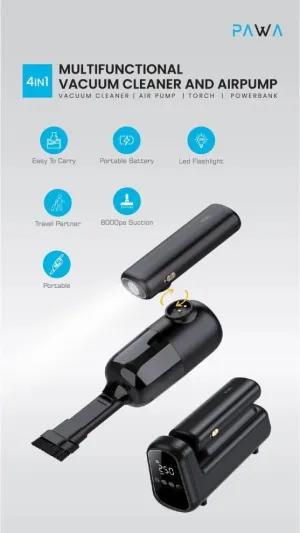 Pawa 4 IN 1 Multifunctional Vacuum Cleaner and Air Pump