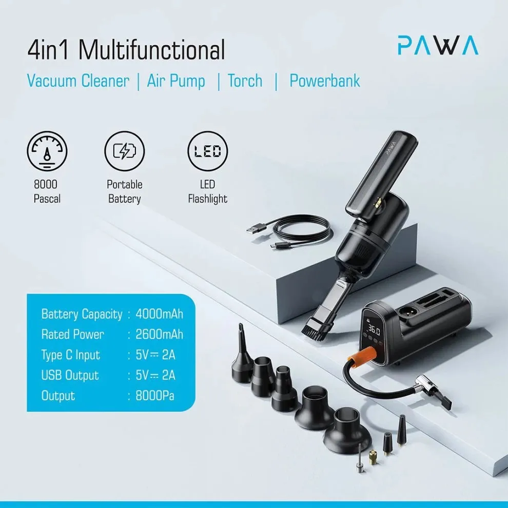 Pawa 4 IN 1 Multifunctional Vacuum Cleaner and Air Pump