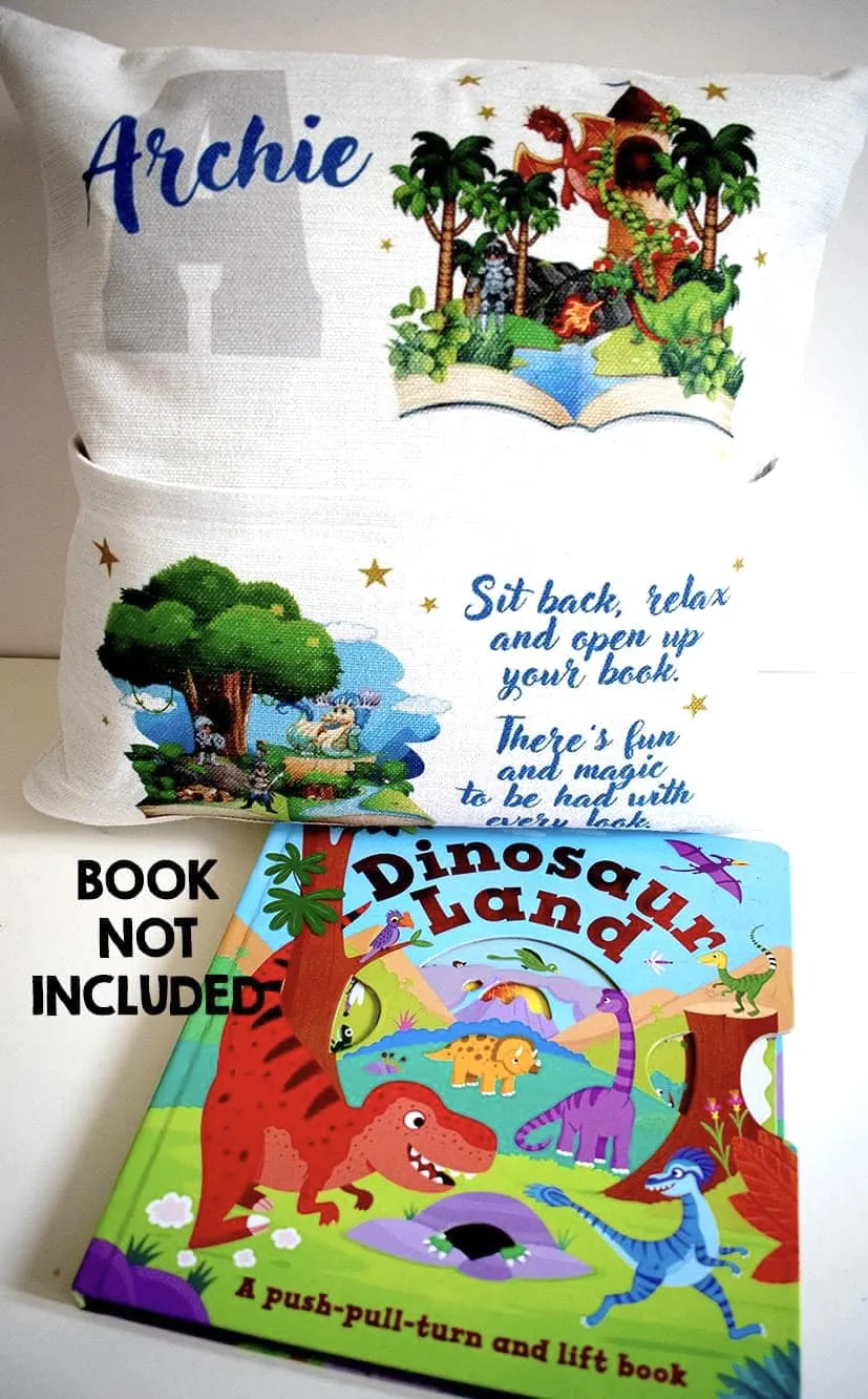 Personalised Dragon Book Pillow