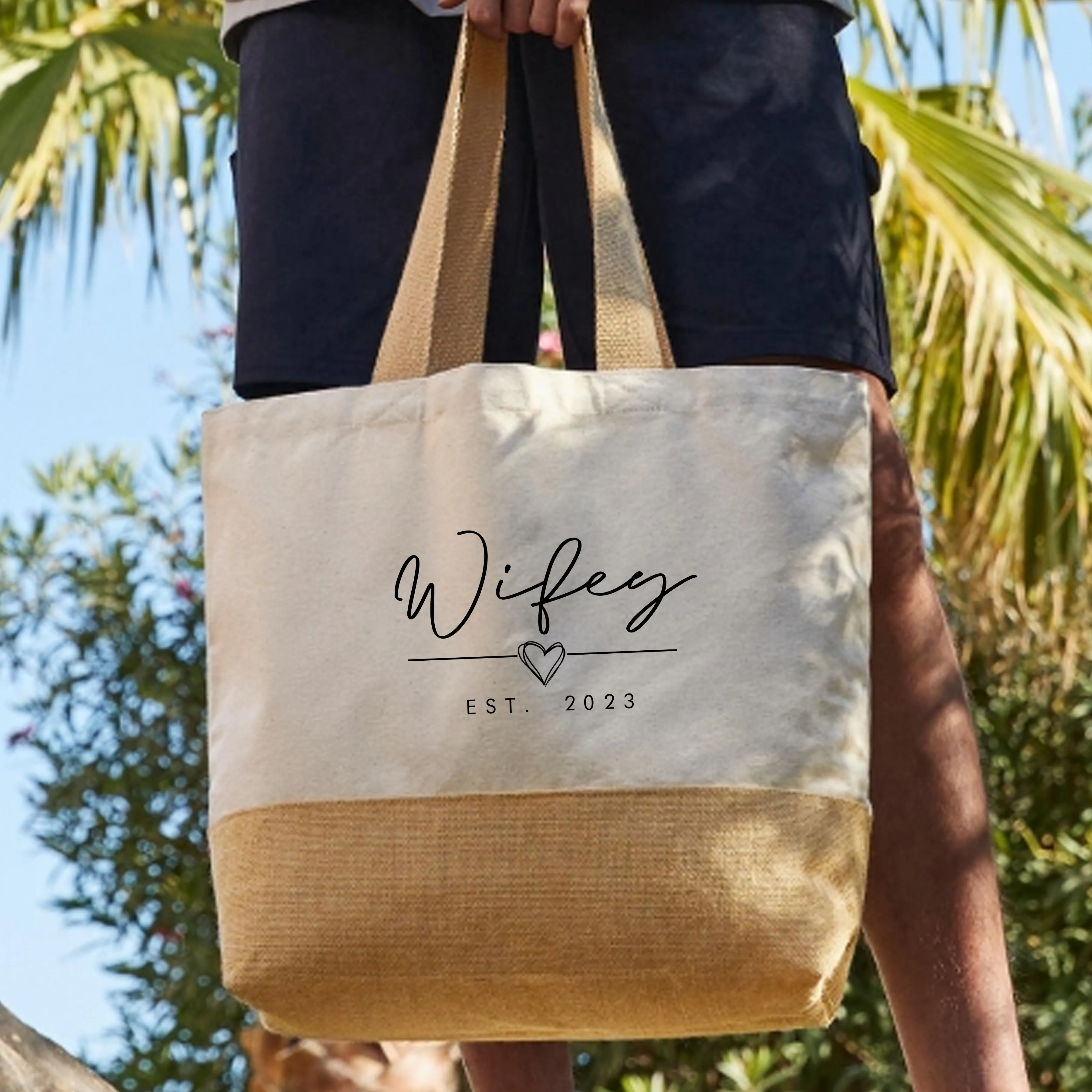Personalised Wifey Beach Bag