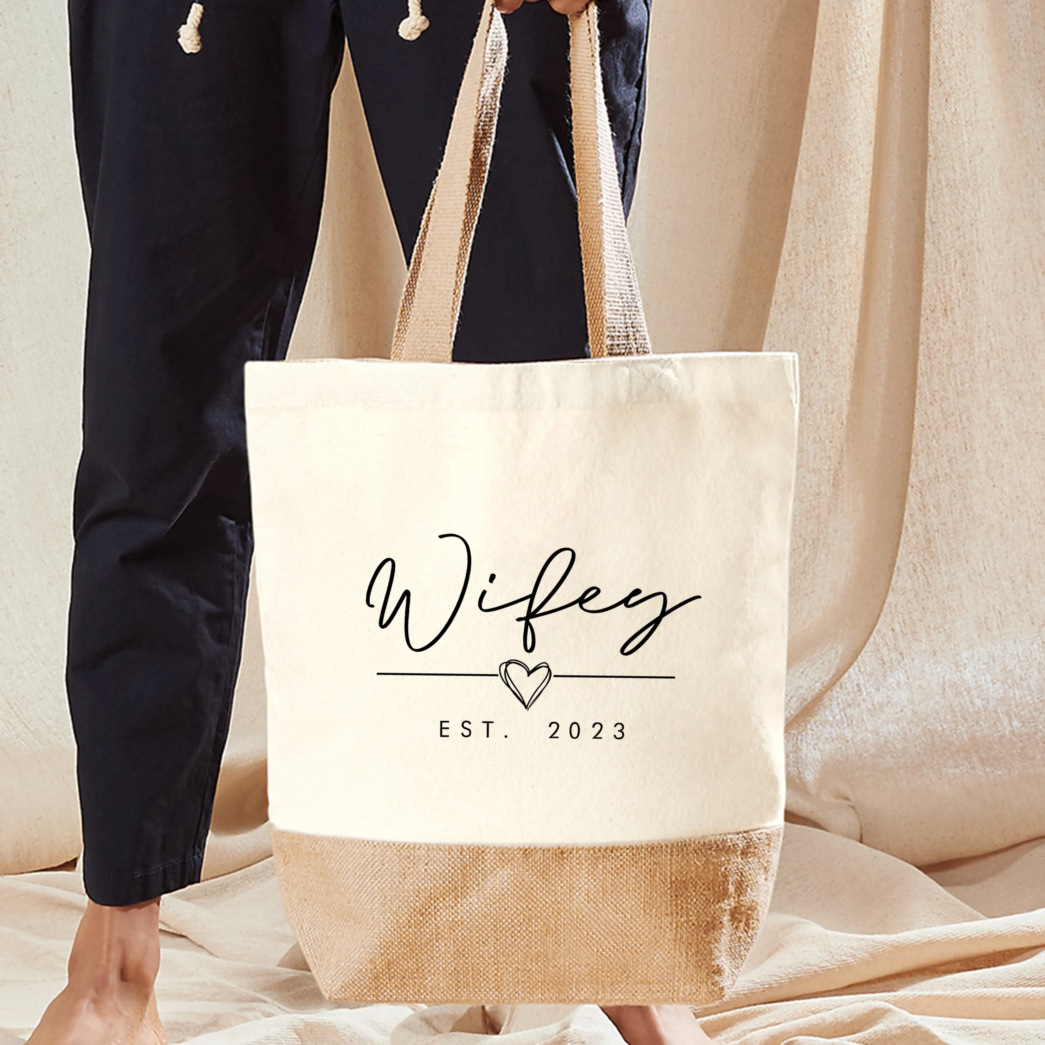 Personalised Wifey Beach Bag