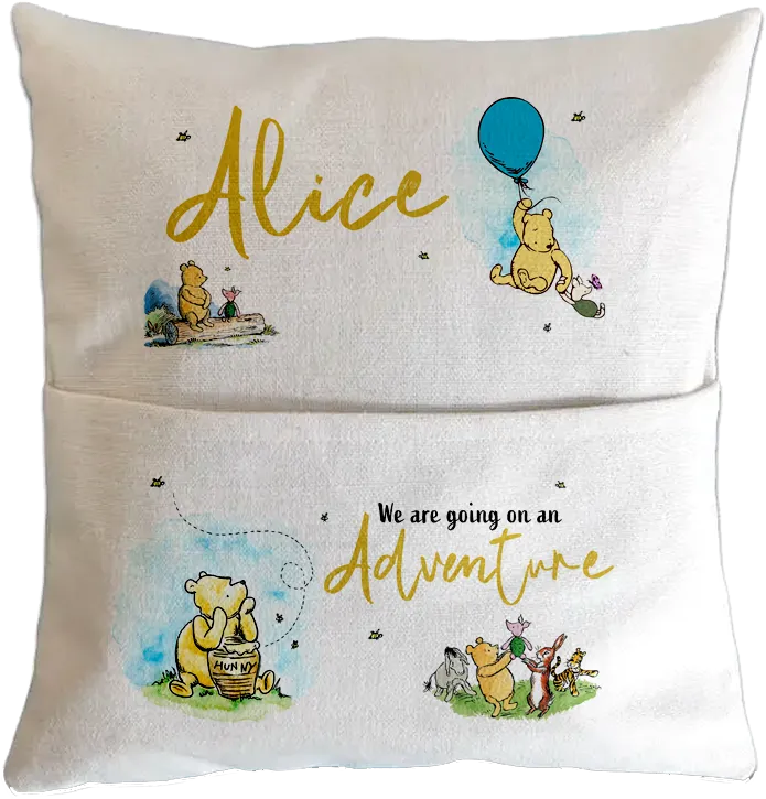 Personalised Winnie The Pooh Themed Pillow