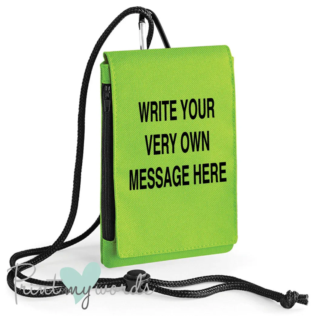 Personalised Write Your Own Message Phone Pouch Wallet