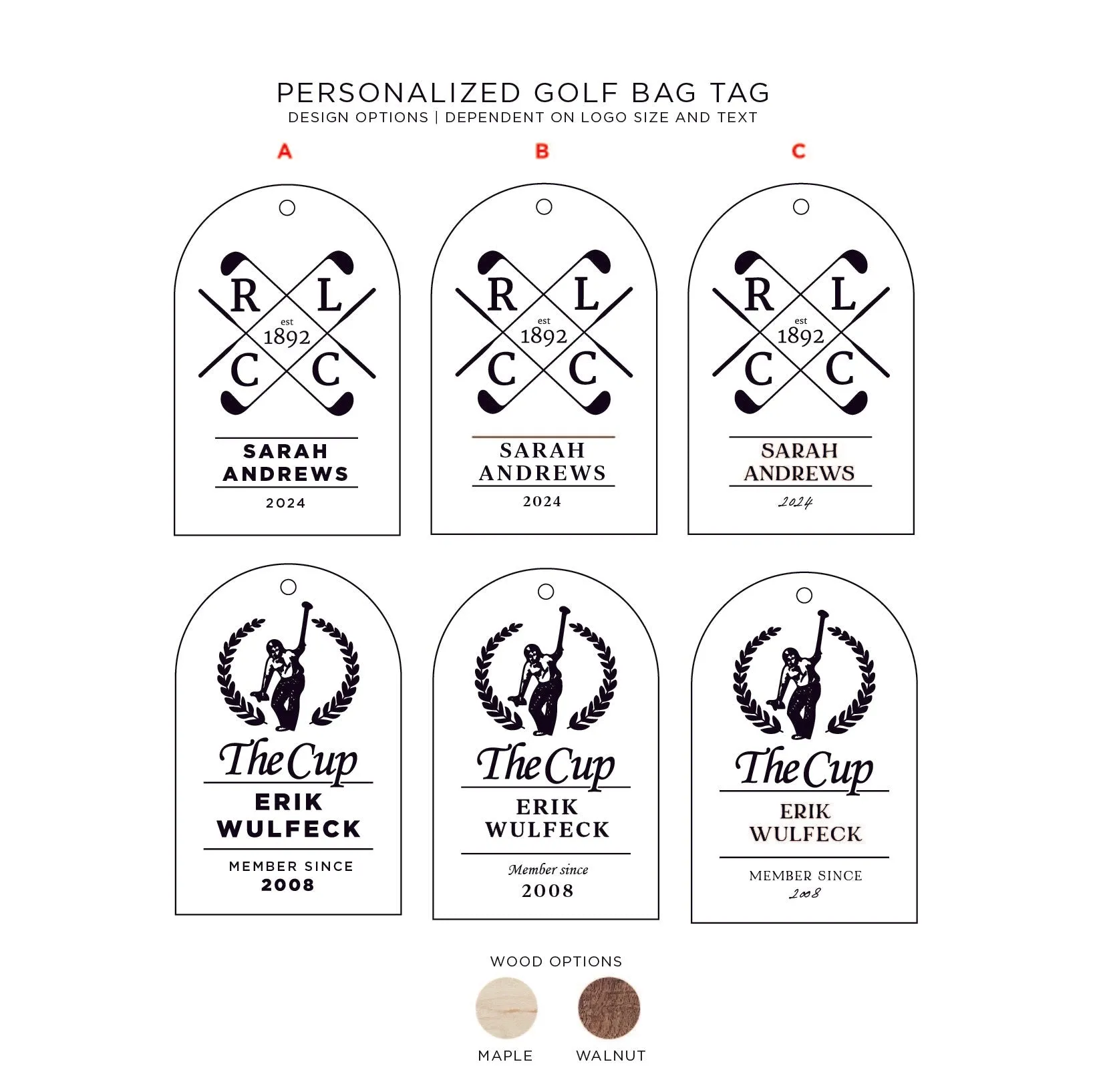 Personalized Golf Bag Tag