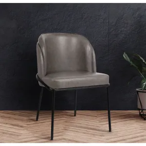 Philpott Faux Leather Dining Chair, Set Of 2 (Set of 2) Trent Austin Design® Upholstery Color: Gray