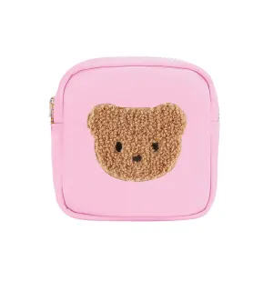 PINK NYLON BEAR POUCH