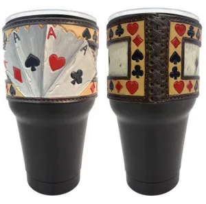 POKER SET 30 OZ BLACK TUMBLER