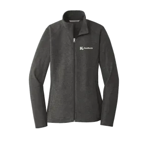 Port Authority® Ladies Heather Microfleece Full-Zip Jacket
