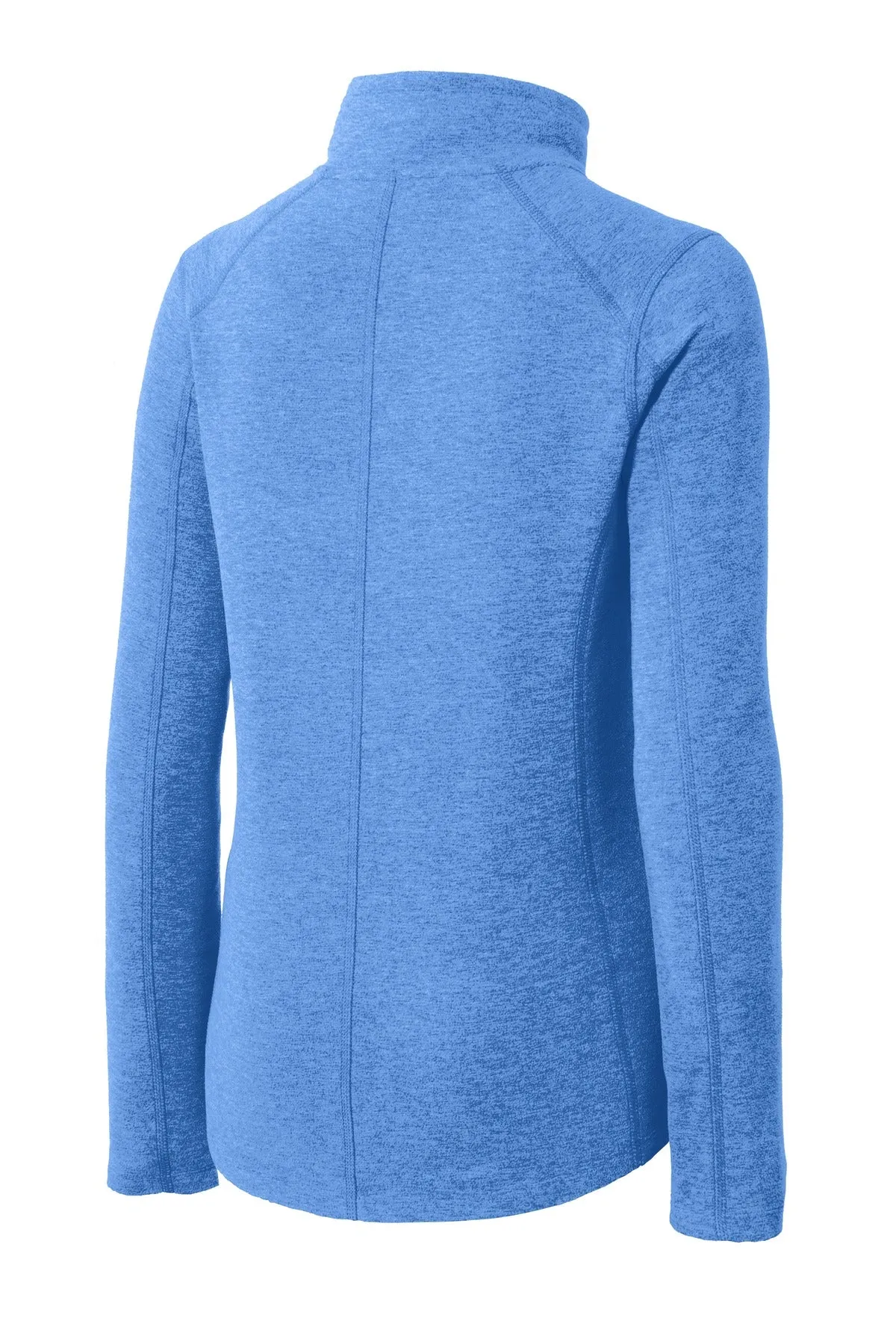Port Authority Women's Heather Microfleece Full-Zip Jacket. L235 Light Royal Heather