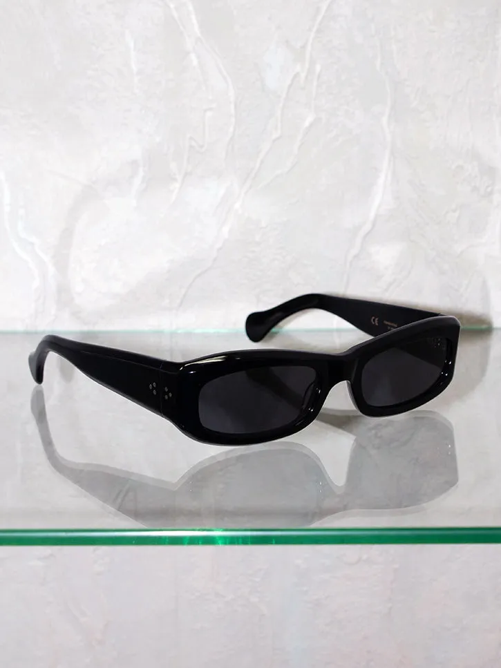 Port Tanger Saudade Sunglasses, Black/Black