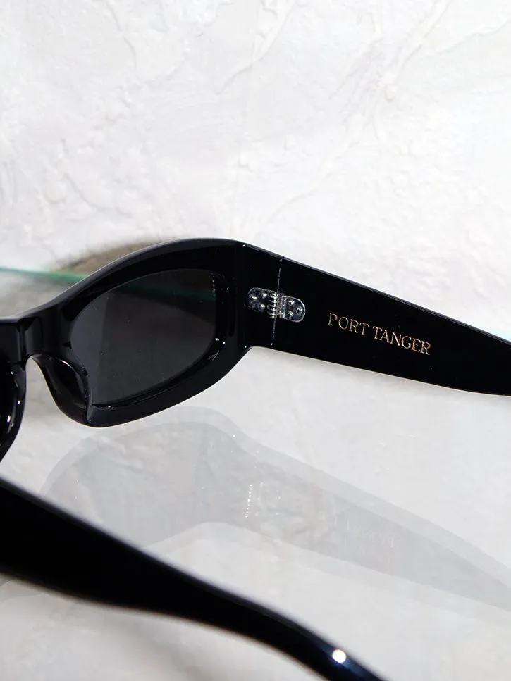 Port Tanger Saudade Sunglasses, Black/Black