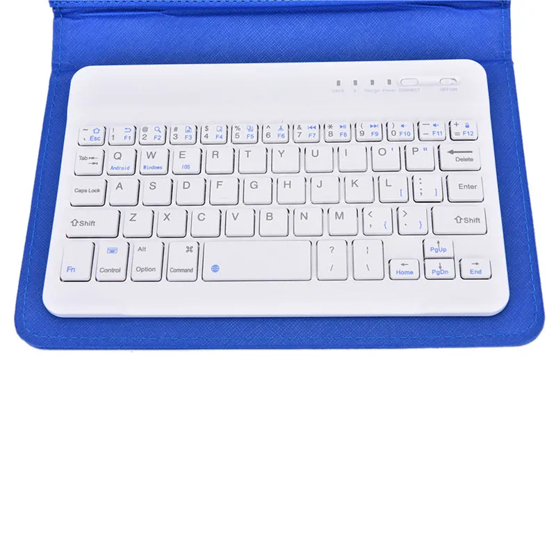Portable PU Leather Wireless Keyboard Case for iPhone with Bluetooth Keyboard for 4.2-6.8 Inch Phones  black_Bluetooth keyboard   leather case
