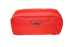 Prada Red Nylon Pouch