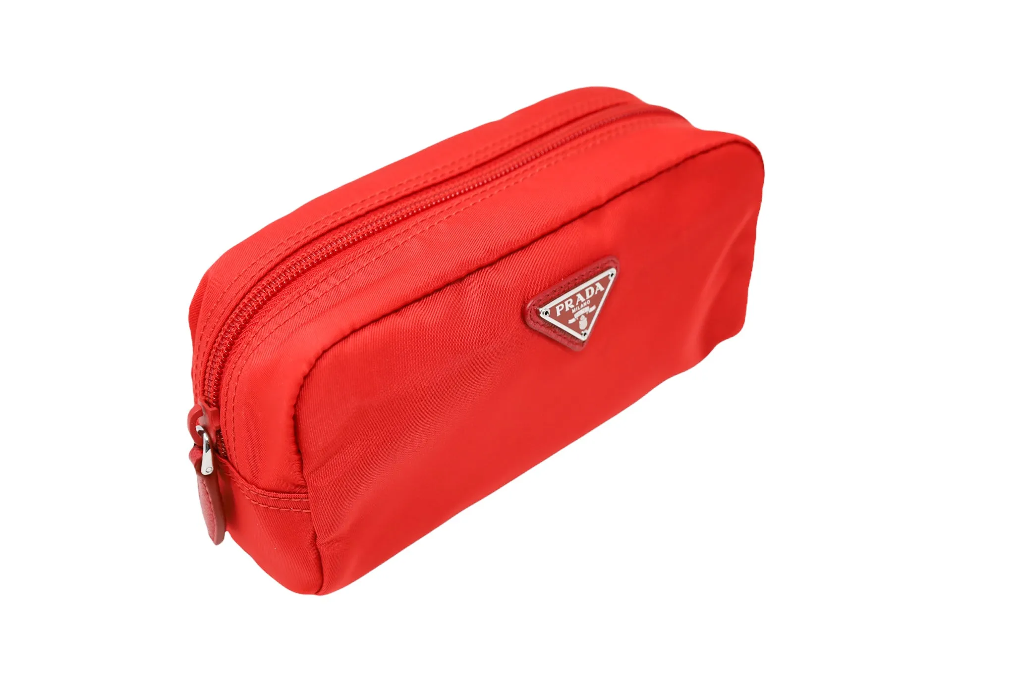Prada Red Nylon Pouch