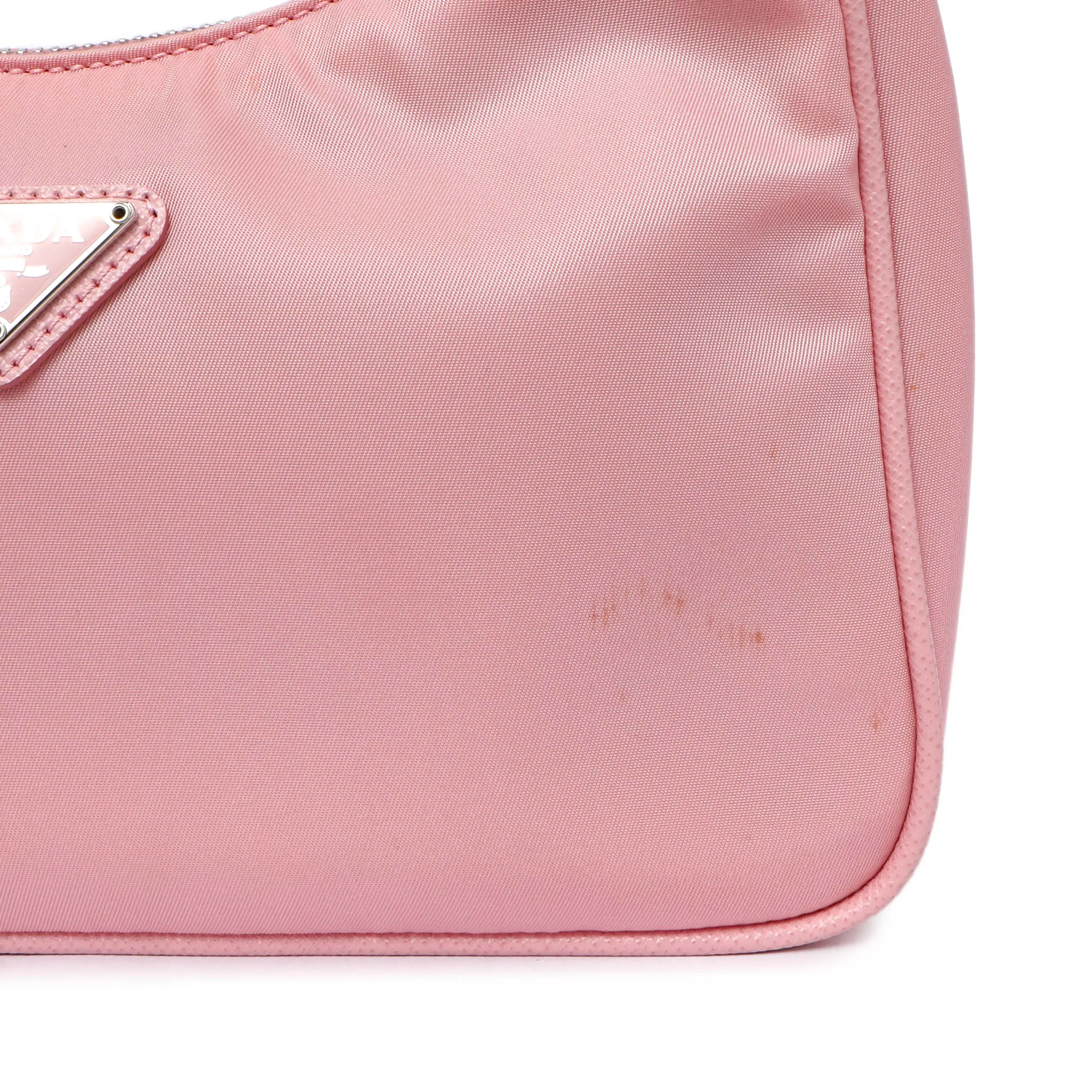Prada Rosa Tessuto Nylon Saffiano Mini Re-Edition 2005 Bag
