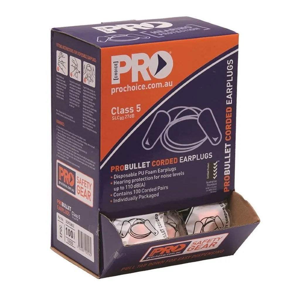 PRO CHOICE PROBULLET CORDED EARPLUGS