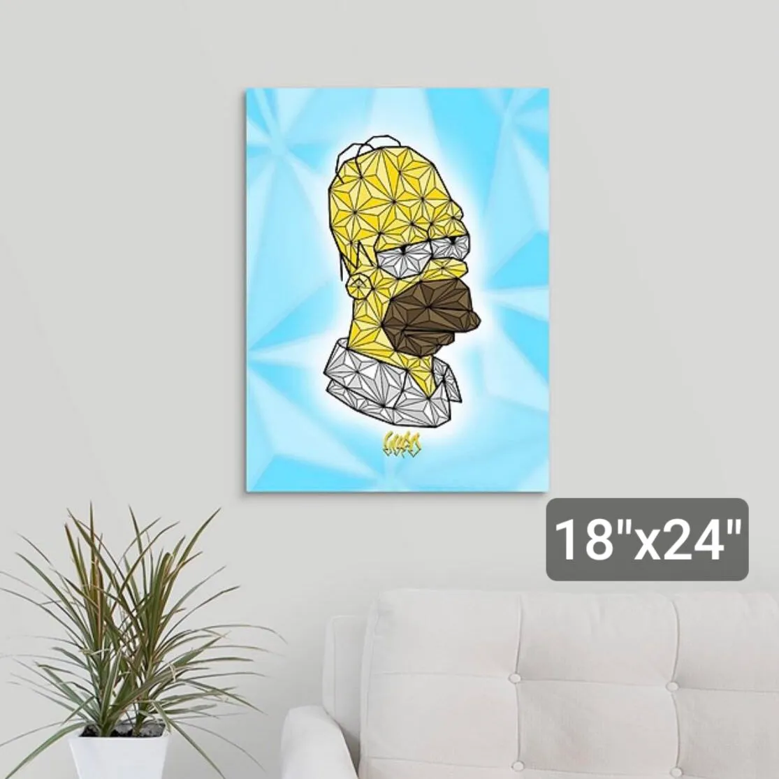 "Crystal Homer" canvas prints