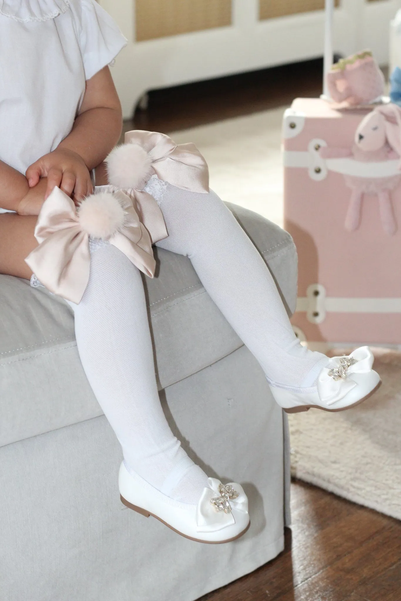 "Lana" Pom Pom Bow Socks
