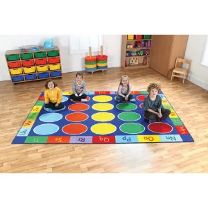 Rainbow ABC Rectangle Carpet