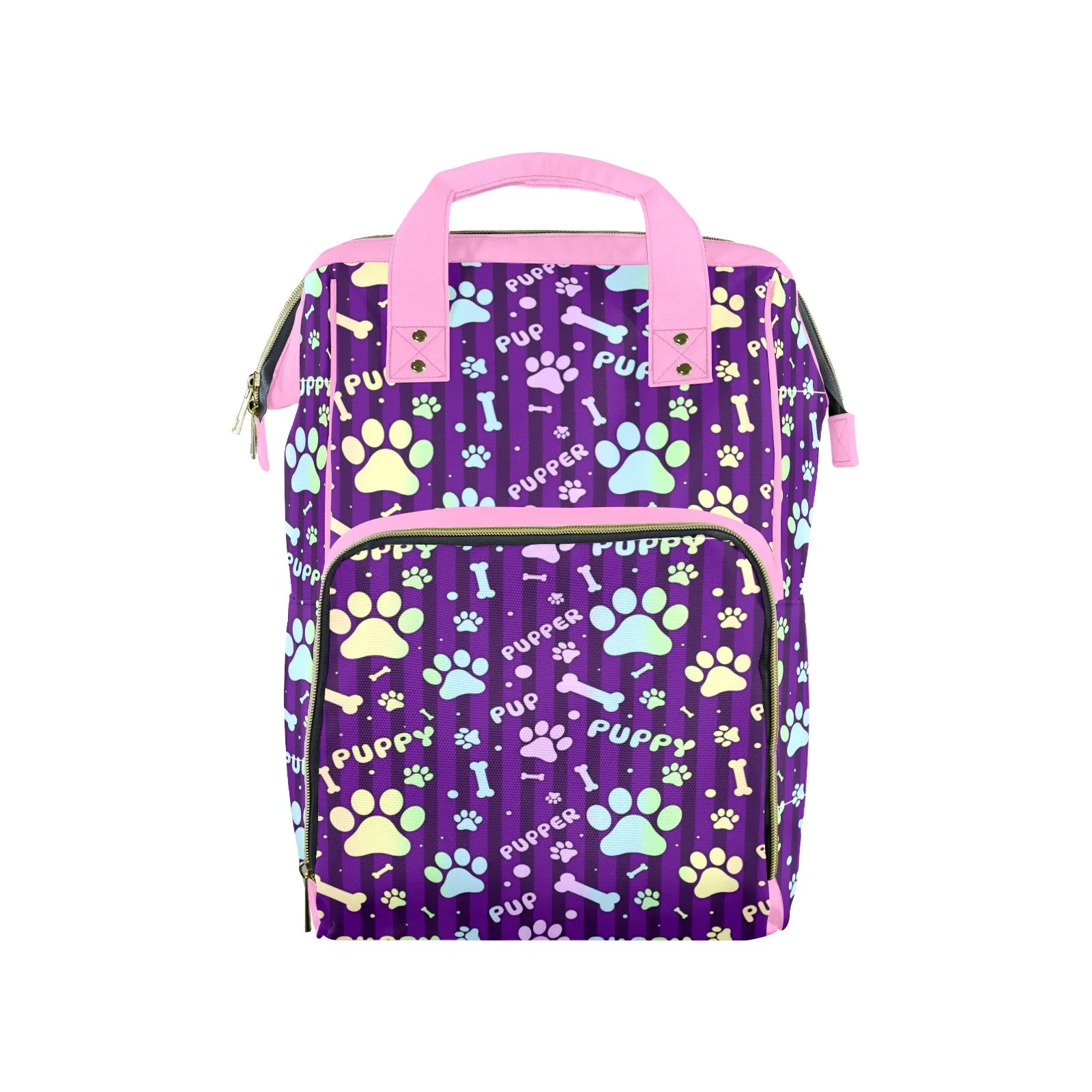 Rainbow Pup Large Diaper Bag