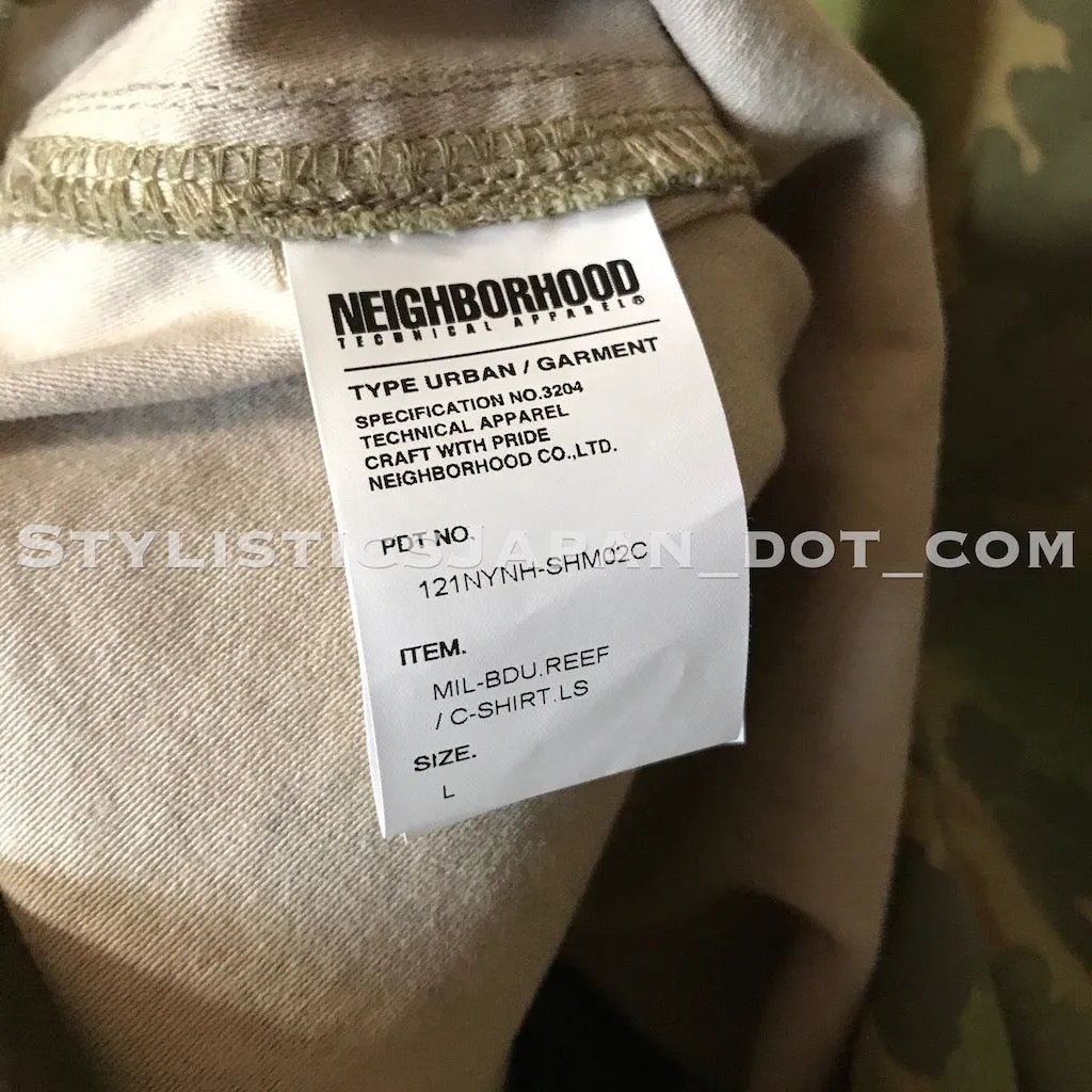 RARE! Neighborhood Factory Custom (1 or 2) Reef Mil BDU Shirt Green L