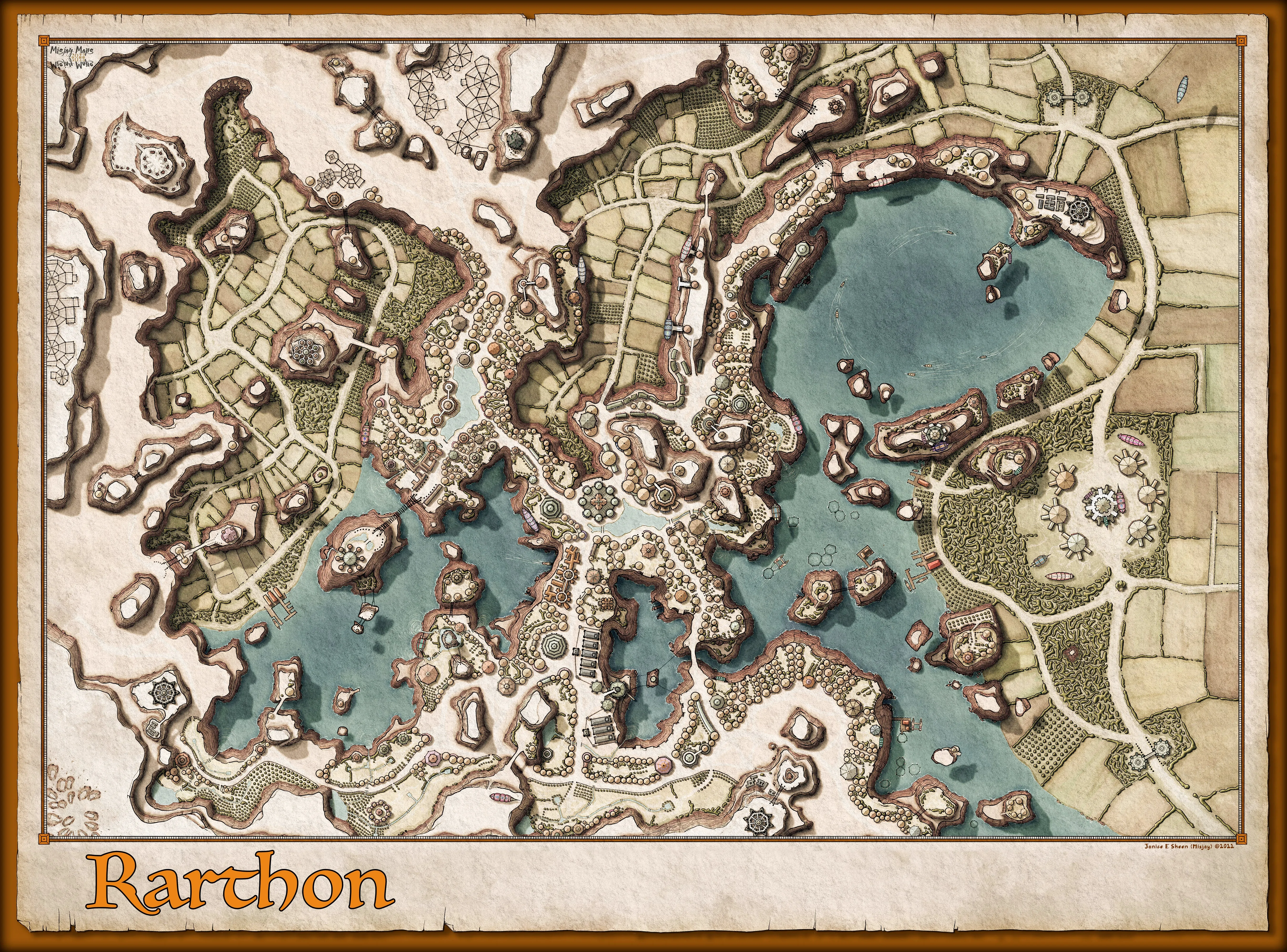 Rarthon Misjay Maps Canvas Art Print