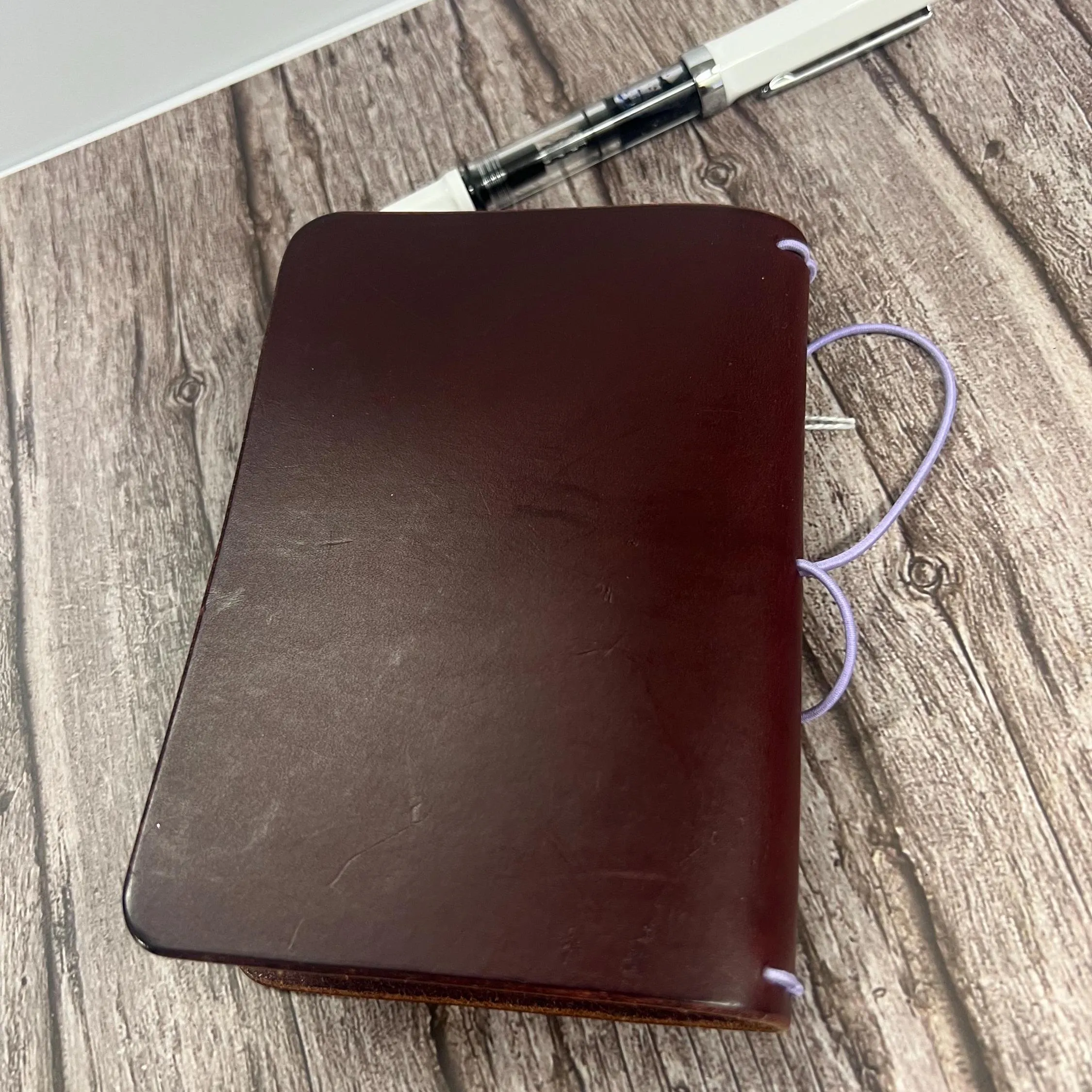 Ready-to-Ship, Classic Pocket, Burgandy Leather Traveler's Notebook
