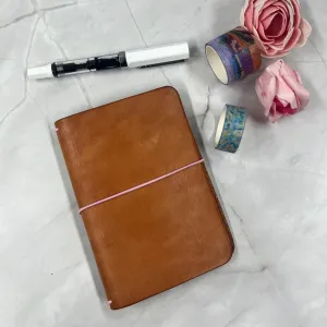 Ready-to-Ship, Reduced price for minor scratches, Classic Pocket size cover, Blonde full grain Leather Traveler's Notebook