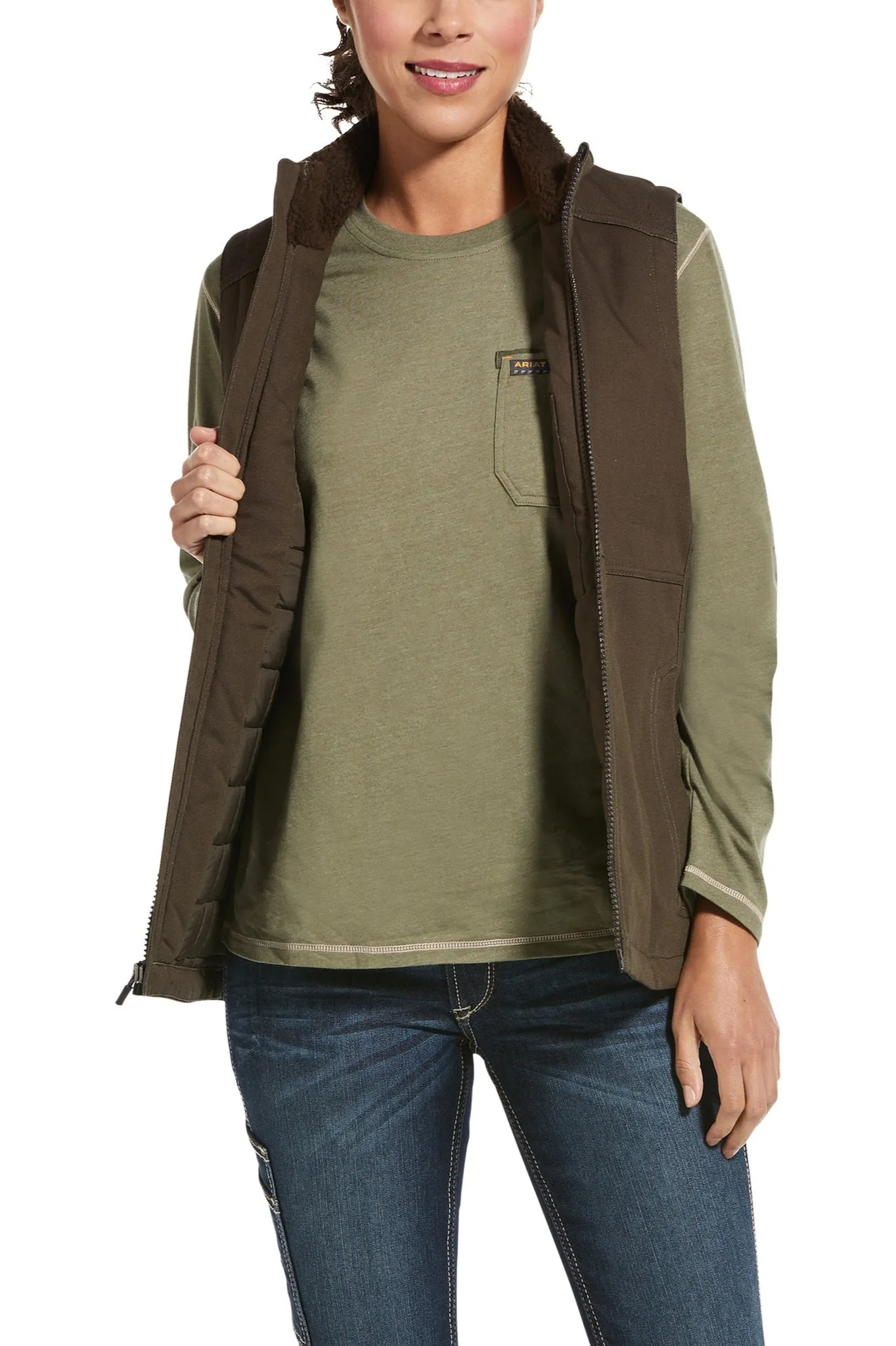 REBAR DURACANVAS INS VEST Damen Braun