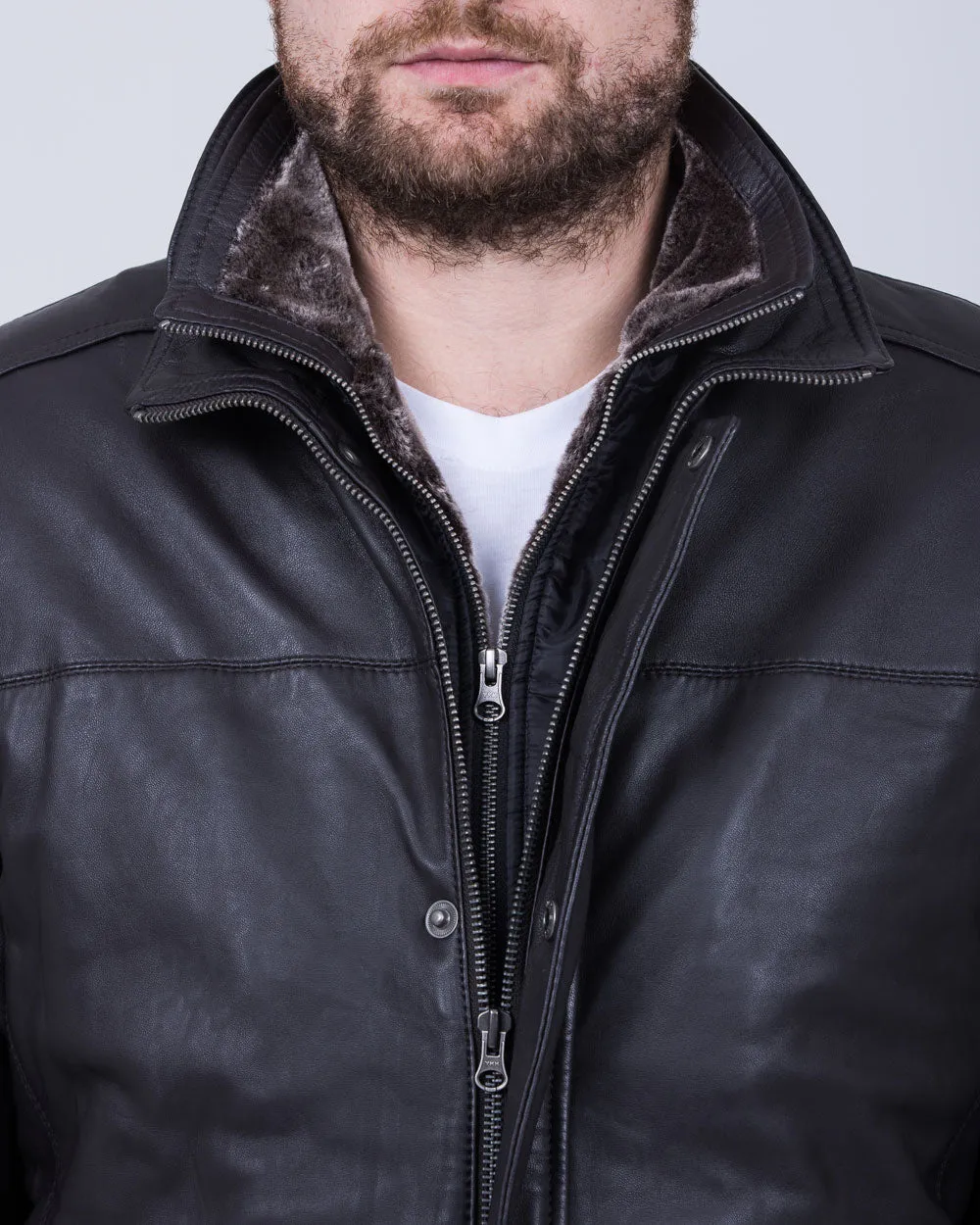Redpoint Carlson Tall Leather Jacket (brown)