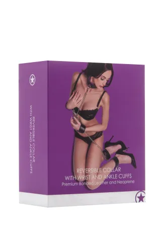 Reversible Collar With Wrist and Ankle Cuffs -  Purple