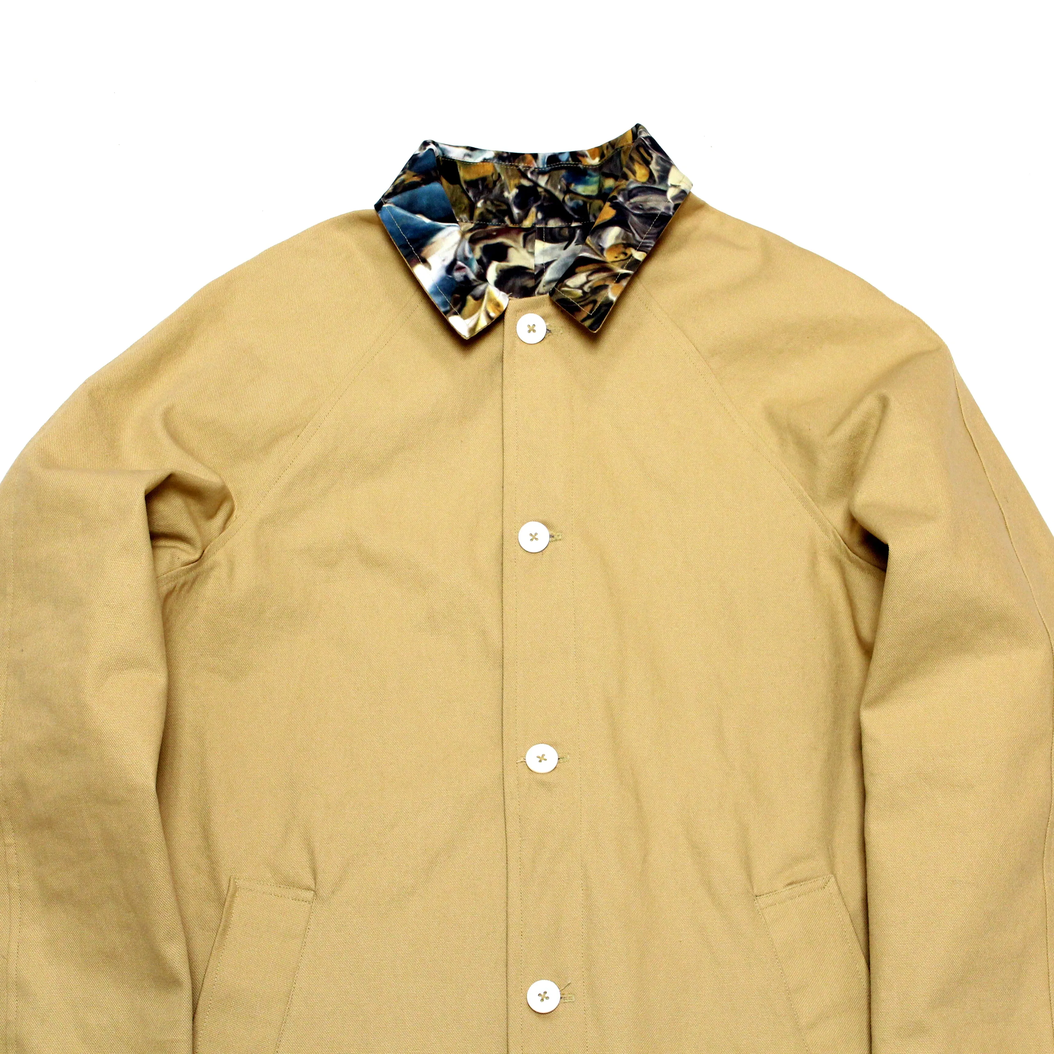 Reversible Trench Jacket (Paint Camo Cotton Ripstop / Tan Canvas)