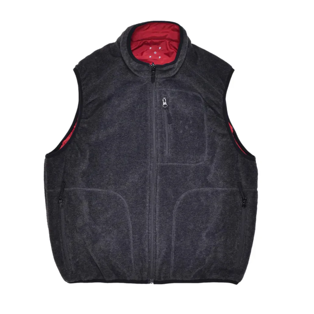 reversible vest anthracite rio red