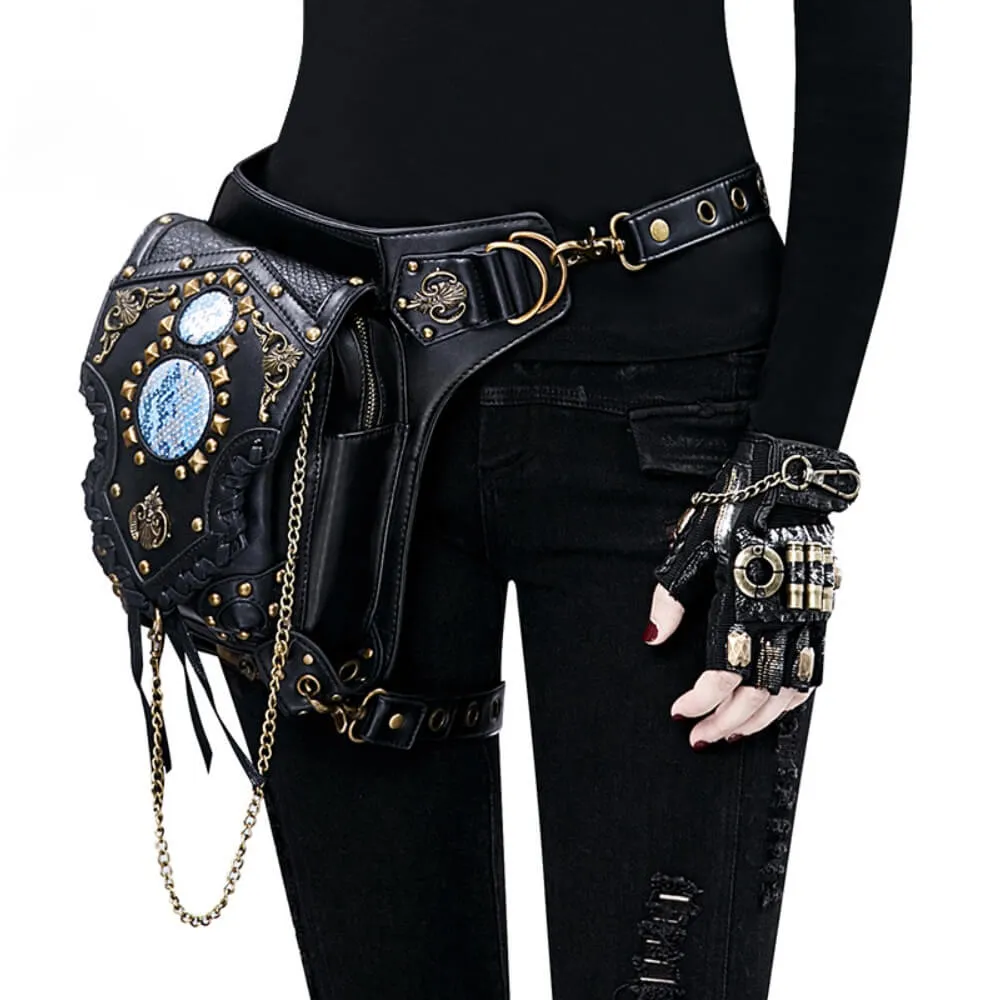 Ro Rox Artem Holster Moon Faux Leather Hip Holster Bag