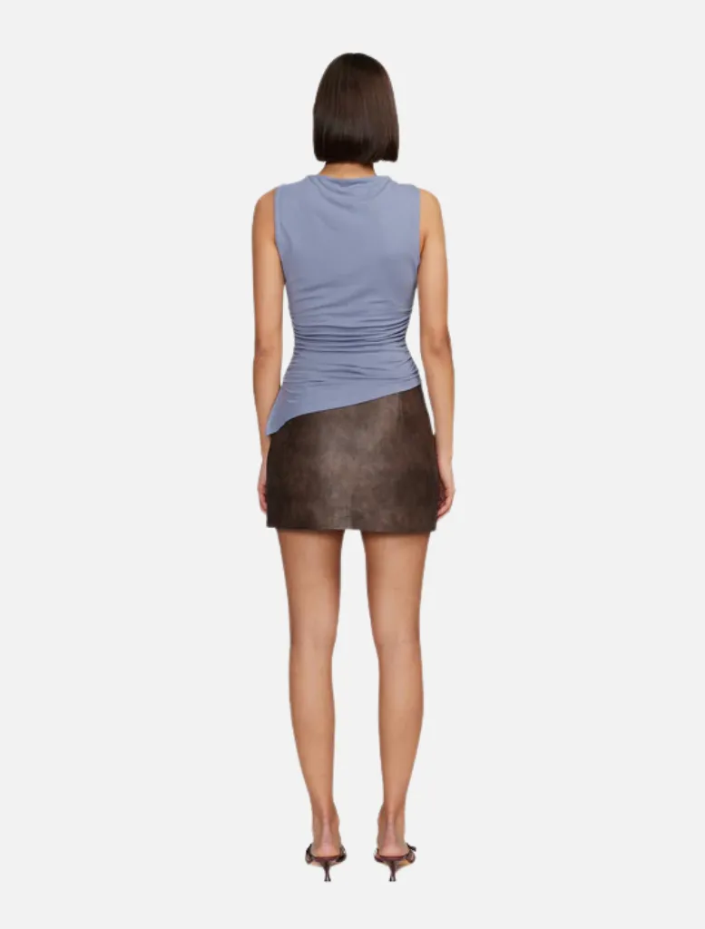 Robbie Pu Mini Skirt - Chocolate