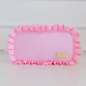 Ruffled Nylon Medium Pouch