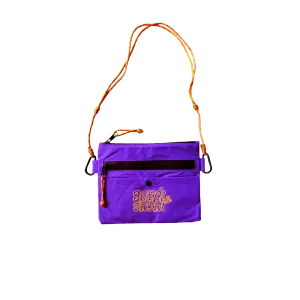SABAI SABAI NYLON SLING POUCH BAG (PURPLE / YELLOW)