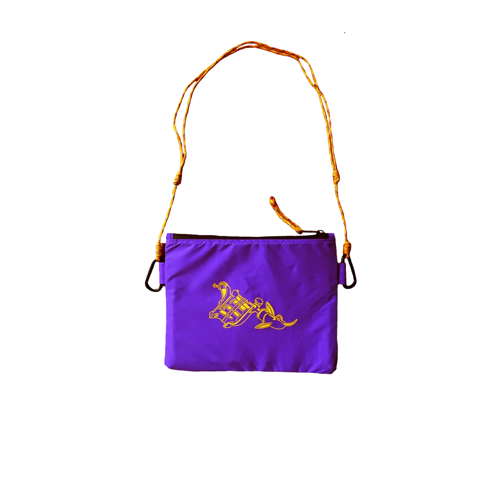SABAI SABAI NYLON SLING POUCH BAG (PURPLE / YELLOW)