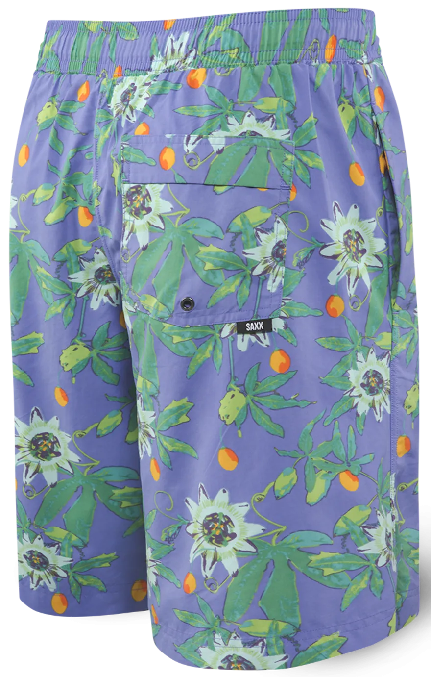 SAXX Cannonball 2n1 Short Purple Hawaiian Noir