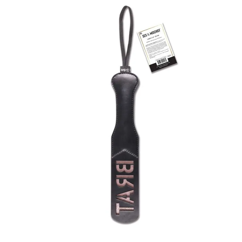 Sex & Mischief Brat Paddle - Rose Gold/Black