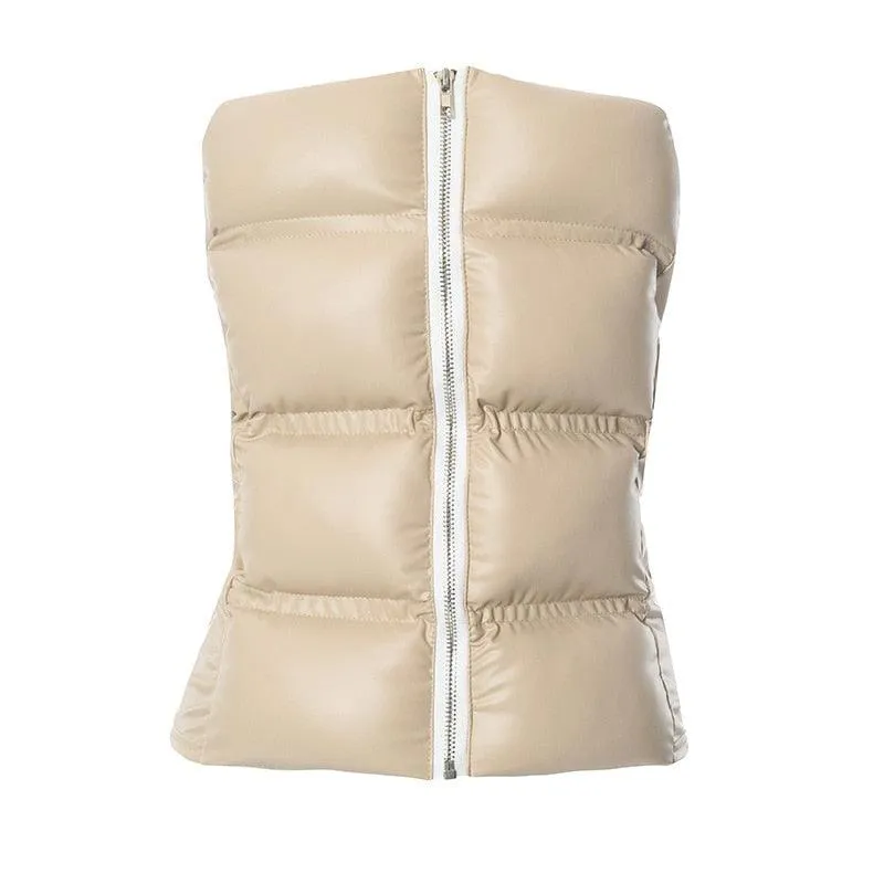 Shiny Corset Bustier PU Leather Crown Girdle 