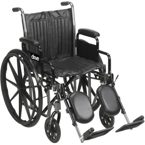 Silver Sport 2 Wheelchair, Detachable Desk Arms, Elevating Leg Rests, 20" Seat - 1 Each