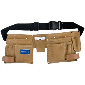 Silverline 11 Pocket Double Pouch Tool Belt Hammer Tape Holder Work DIY