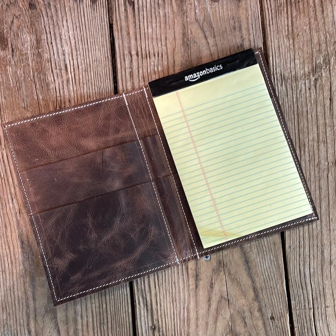 Small Notepad Cover - No Hide w/ Sepia Skulls